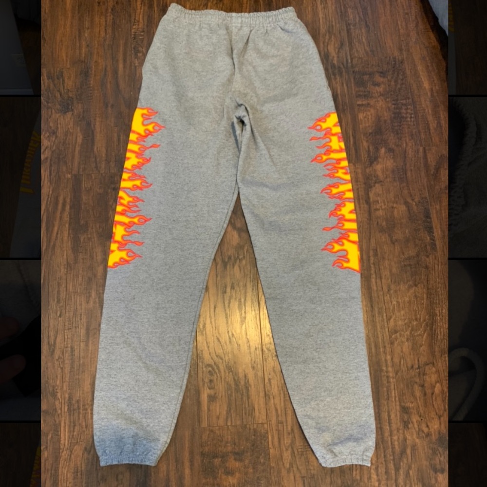 Thrasher flame joggers size small